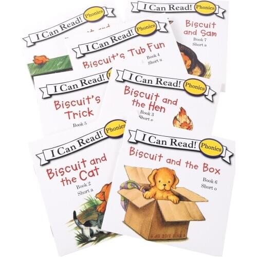 12 Books Childrens Story Book Biscuit Dog Series Phonics Children picture book Educaction Pocket Reading Story Reading Book