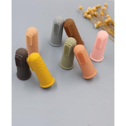 Baby Food Grade Childrens Finger Silicone Toothbrush Toys Toothbrush Head for Baby Teether
