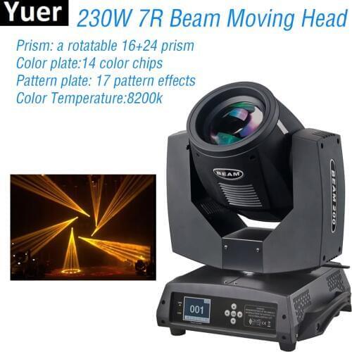 Disco Light 7R 230W Beam Moving Head Light Beam Spot rotatable Prism DJ Party Lights For Wedding Nightclub Bar Stage Moving Head