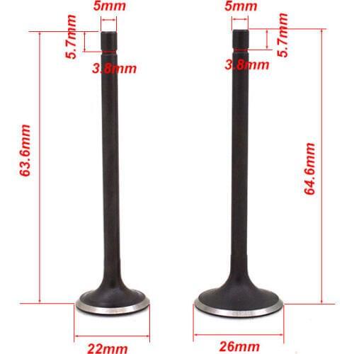 Motorcycle Engine Valve Intake Exhaust Stem for Yamaha Virago XV250 V Star 250 Route 66 QJ250-H QJ250-L QJ250-J XC125 XV125