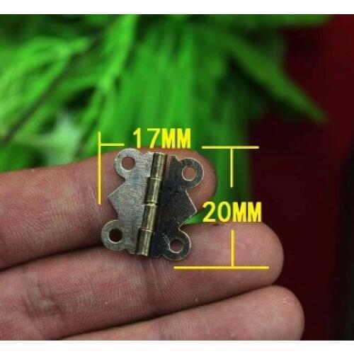 Hardware supplies bronze color antique hinges for gifts &jewelry wooden box hinges 17mm*20mm 180 degree