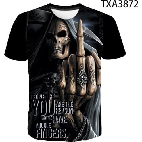 New Summer Short Sleeve Skeleton 3D Printed T Shirt Men Women Children Casual Fashion Streetwear Boy Girl Kids Cool Tops Tee