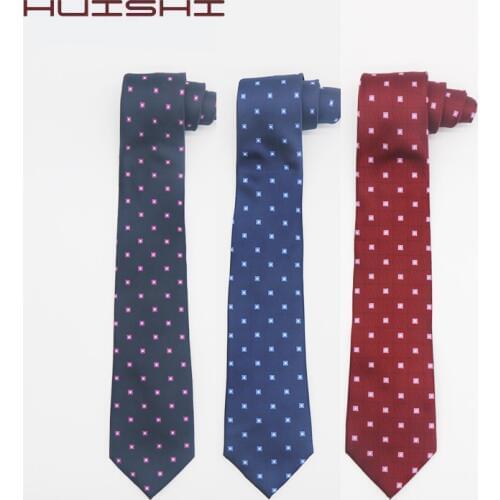 European style gentlemen neckties fashion casual polka dot polyester tie 8 cm cravat men slim gravata