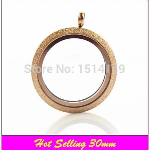 2019 hot selling stainless steel glass locket rose gold sparkles magnetic floating locket pendant