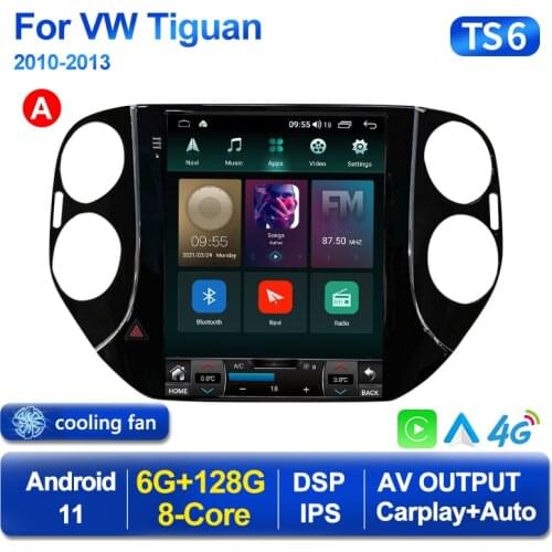 Android 11 IPS Car Radio For Volkswagen VW Tiguan 1 NF 2010-2013 Multimedia Video Player Tesla Style Vertical Screen GPS 2 Din