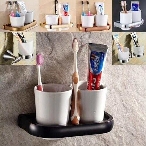 Toothbrush Holder Wall Hanging Toothpaste Mouth Cup Waterproof Hanging Storage Shelf Kitchen Bathroom Organizers