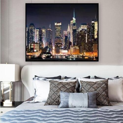 "New York City Night"diamond painting Diamond Embroidery,Full,square,picture of Rhinestone,Mosaic diamond,Cross Stitch, FG1091