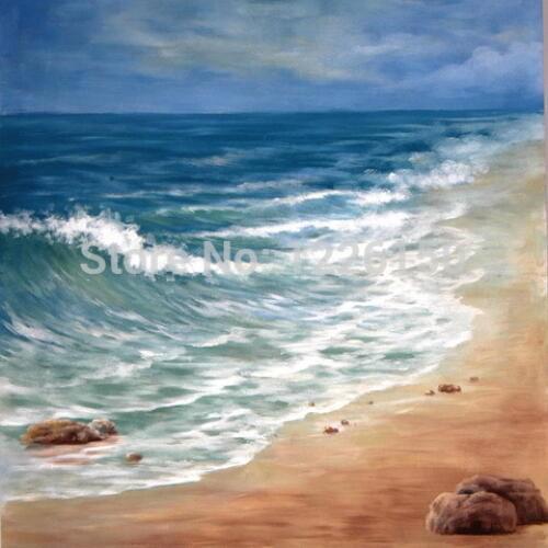 Preofessional 10*20ft Hand Painted muslin backdrops 13-04, sea & beach wedding photo Background , photography studio background