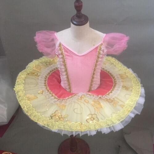 Pink Professional Ballerina Ballet Tutu For Children Kids Adults Women Pancake Tutu Swan Lake Dance Costumes Ballet Dress Girls