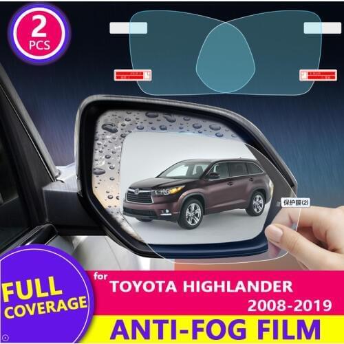 Full Cover Anti Fog Rainproof Film for Toyota Highlander 2008~2019 XU40 XU50 Kluger Car Rearview Mirror Protective Film 2018