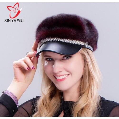 Real fur pom pom for hats fur womens hats real fur hats women hats winter 2018 russian fur hat ladies hats free shipping