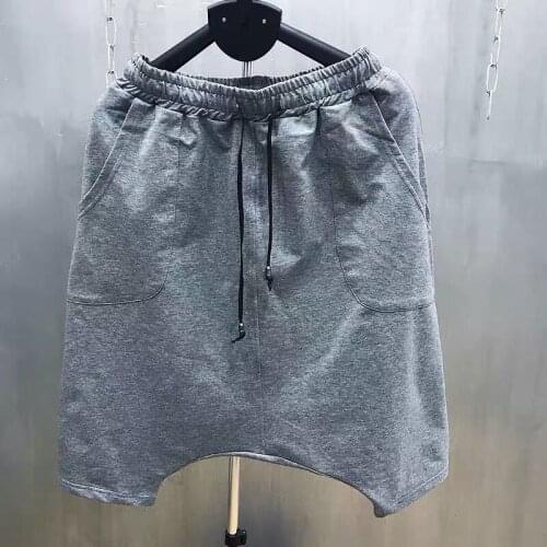 Summer New Fashion Men Dark Wind Elastic Loose Harlan Shorts Stylish Brand Ultra-Thin Casual Suspenders Shorts