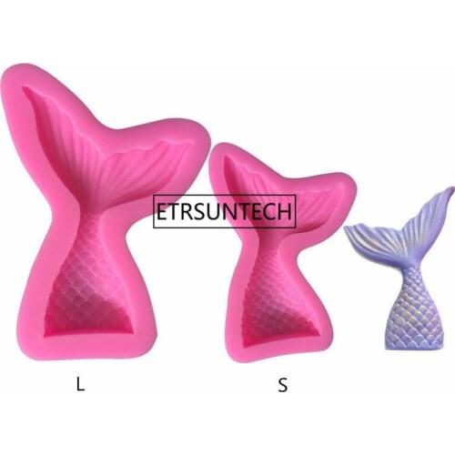 100pcs Silicone Mold DIY Fondant Cake Decorating Mould Mermaid Tail Shape Chocolate Candy Baking Mold Tools