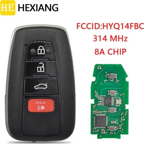 HE Xiang Remote Control Smart Car Key For US Toyota CAMRY FCCID HYQ14FBC 314.3FSK 8A Chip 0531 Board Replacement Promixity Card