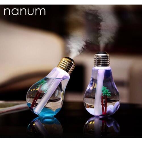 USB Ultrasonic Humidifier Home Office Mini Aroma Diffuser 400ml LED Night Light Aromatherapy diffusers bulb Humidifiers