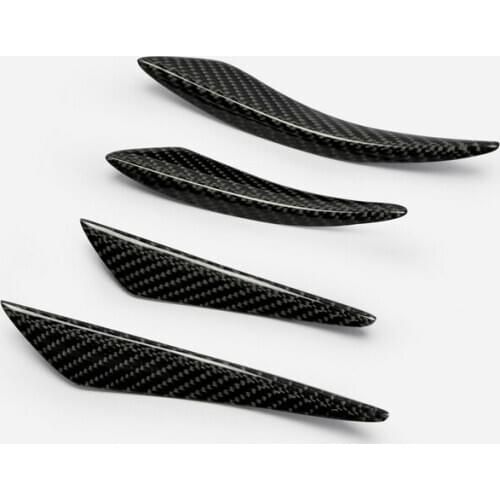 For Nissan Skyline R32 R33 R34 R35 GTR GTS GTT Universal Bent Style Carbon Fiber Front Bumper Canard Fibre Splitter Kit Trim Set