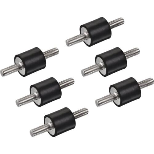 Uxcell M5 Rubber Mounts Male/Male Shock Absorber, D15mmxH15mm 6 Pcs