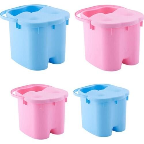 Foot Soaking Bucket Abs Plastic Foot Bath Tub Massage Roller Footbath Barrel With Lid Household Spa Health Care Tool