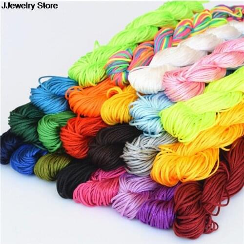 6Colors 25m Velvet Cord Thread Tassels Beading String Thread Chinese Knot Cord Bracelet Braided DIY Macrame String