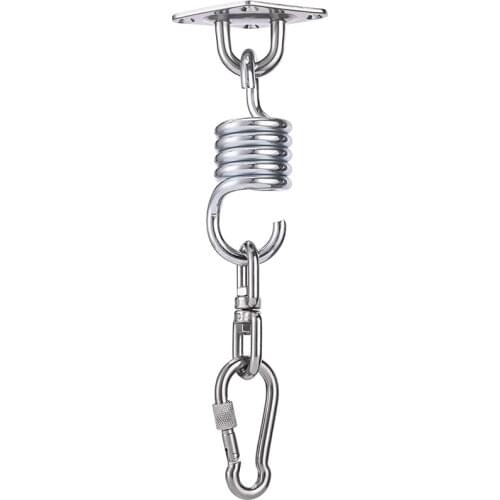 360 Rotation Hammock Chair Hanging Kit Stainless Steel Hammock Spring Swivel Swing Chairs Hanging Seat Snap Hook Ceiling Mount