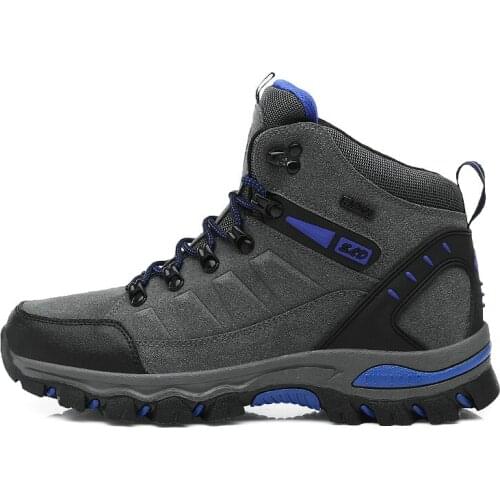 High Top waterproof Trail Footwear Leather Durable Hunting Tourism Mountain Shoes Nonslip man hiking shoes soft Trekking Sneaker