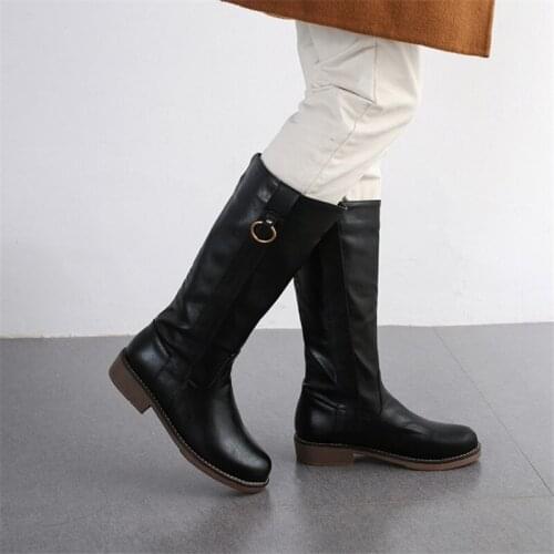 Chunky Platform Pu Leather High Boots Women Martin boots Punk Height Increasing long boots Woman Booties Mujer 2020 Wholesale