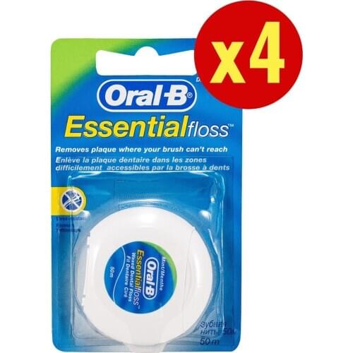 Teeth Rope Essential Floss 50 M x 4 PCs