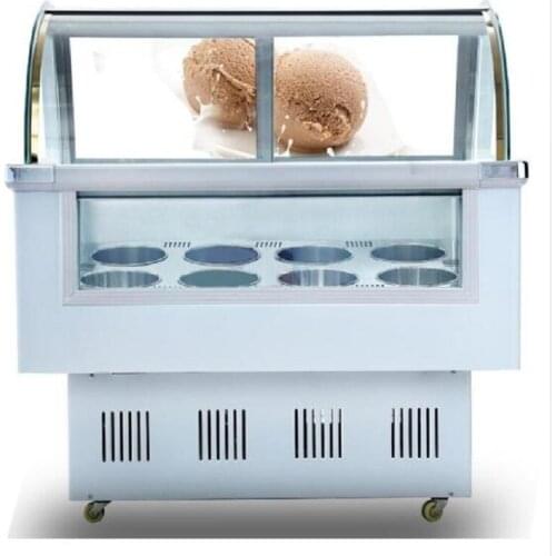 10 pan Factory Price Commercial Ice Cream Display Freezers showcase Ice Cream Display Fridge free shipping by sea