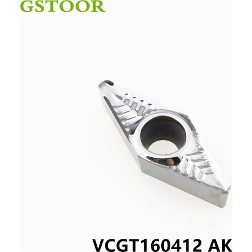 10PCS VCGT160412 AK GH01 VCGT160408 AK GH01 VCGT160404 AK GH01 Aluminum Inserts Turning Tool Parts CNC Lathe Tools VCGT Cutter
