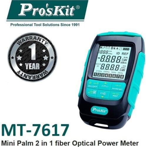 [100% New] 3-in-1 Proskit MT-7618 Precision USB Mini LED Optical Fiber Power Meter Visual Fault Locator 1mW Laser Output