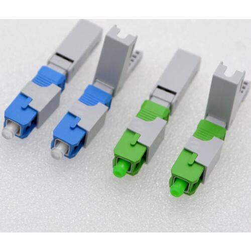 100PCS New SC/ UPC/APC Single Mode Optical Fiber Quick Connector Side Cover Leather Cable Cold Joint Embedded Fast Connector