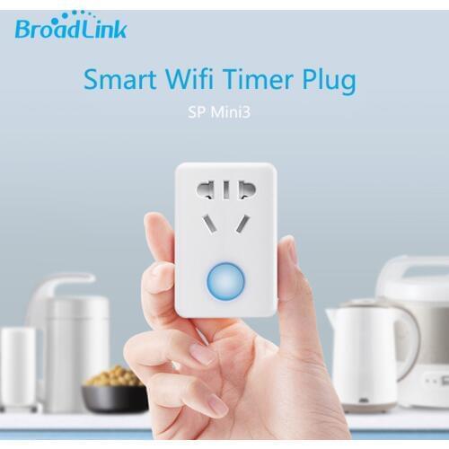 2pcs Original Broadlink SP Mini3 Control Mini 3 Wireless Smart Plug Socket Wifi Remote Control New Design Smart Home Automation