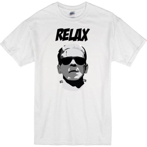 2019 Summer Hot Sale Men O-Neck T Shirt Frankie Say Relax Says Frankenstein Funny Halloween T Shirt Tshirt Mens Womens G