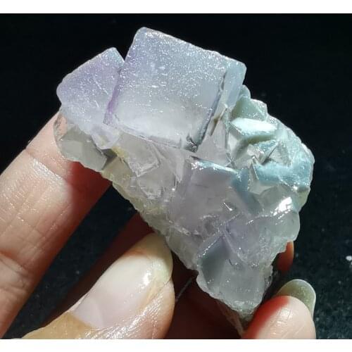 53.7gNatural rare purple fluorite cluster mineral teaching specimen CRYSTAL HEALING CRYSTAL QUARTZ GEM home decoration