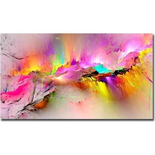 Abstract Wall Art Pink Cloud Canvas Painting Posters And Prints Modern Decorative Pictures For Living Room No Frame