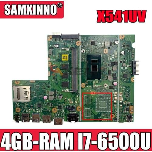 Akemy X541UV Laptop motherboard for ASUS VivoBook X541UA X541U original mainboard 4GB-RAM I7-6500U GM