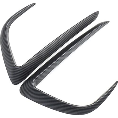 AU05 -for Tesla Model Y 2021 Car Front Fog Light Lamp Eyebrow Spoiler Decoration Frame Cover Anti-Collision Trim Accessories