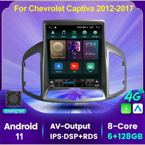 6G 128G WIFI Android 11 BT Vertical Screen Car Multimedia Video Radio Player For Chevrolet Captiva 1 2011 - 2016 GPS Navigation