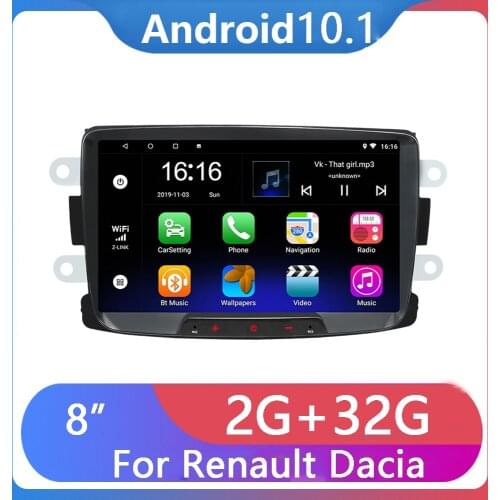 8” Android 10.1 Car radio multimedia player For Renault Dacia WiFi GPS Navigation FM Mirror Link