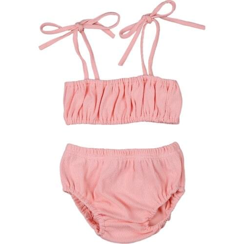 Citgeett Summer 0-3Y Newborn Infant Baby Girls Boys Clothes Sets Solid Sleeveless Belt Vest Tops Shorts 2pcs