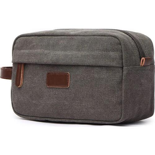 Canvas Travel Toiletry Bag for Women Cosmetic Makeup Bag for Men Dopp Kit Shaving Organizer Bag Beauty Bag
