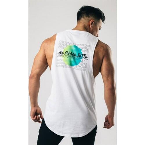 2021 Gym Workout Vest Summer Brand Cotton Sleeveless Shirt Casual Running Fitness Stringer Tank Top Men Bodybuilding Clothing