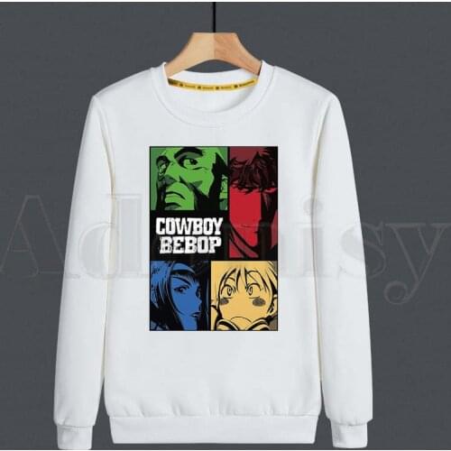 Cowboy Bebop Spike Japanese Anime Manga Hoodies Sweatshirt Print Trend Mens Clothes Hip-Hop Male Crewneck Hoodies Men