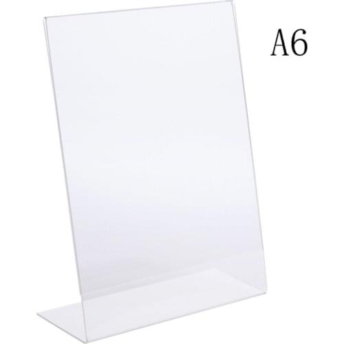 L Type Acrylic Menu Holder Lable-holders Meeting Desk Label Card Frame Table Sign Price Tag Display Stand Office Supplies