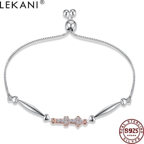 LEKANI 925 Sterling Silver Bracelet For Women Sagittarius Fashion Trends Adjustable With Zircon Bracelets Party Fine Jewelry