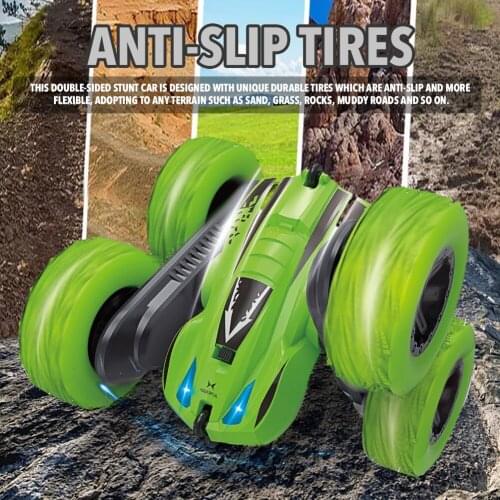 RC Car 2.4GHz Double Sided Stunt Car Mini RC Car 4CH Stunt Drift Deformation Buggy Car 360 Degrees Flip Rotation 3D Deformation