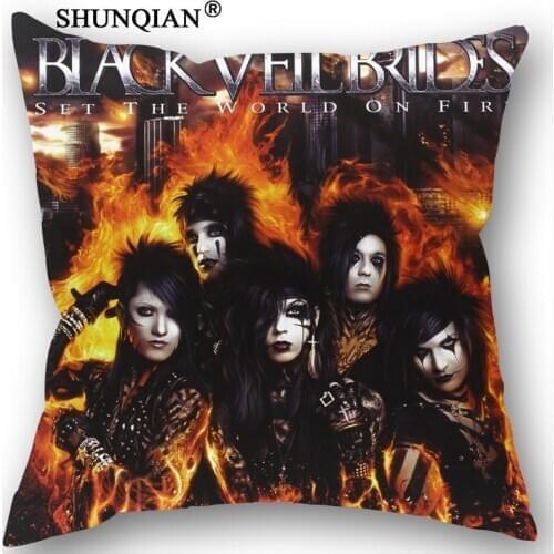 New Nice Black Veil Brides Pillowcase Wedding Decorative Pillow Case Customize Gift For Pillow Cover 18-3-15