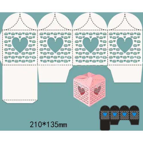 21*13.5cm heart box new Metal Cutting Dies for card DIY Scrapbooking stencil Paper Craft Album template Dies