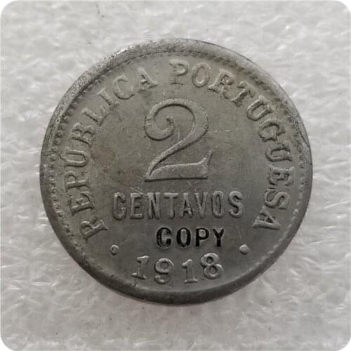 PORTUGAL 2 CENTAVOS 1918 FERRO (IRON) COIN COPY commemorative coins-replica coins medal coins collectibles