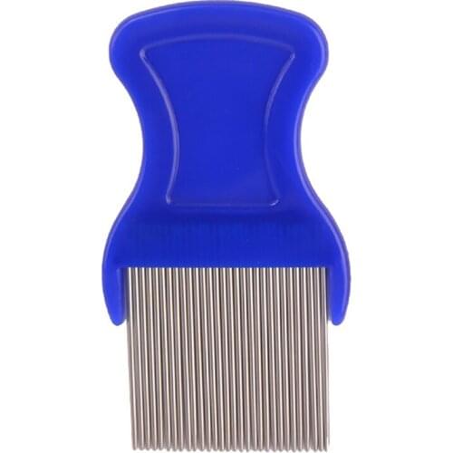 Random Color Flea Comb Stainless Steel Tear Stain Remover Comb Pet Grooming Comb for Shedding Grooming Tools Legendog